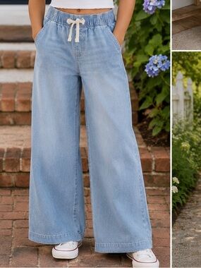 Gap Kids Light Wash Pull-On Wide-Leg Jeans XL 14 16 **2 for 20*